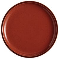 Acopa Keystone 10 1/2 inch Sedona Orange Stoneware Coupe Plate - 12/Case