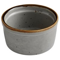 Acopa Keystone 4 oz. Granite Gray Stoneware Ramekin - 72/Case
