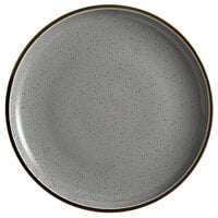 Acopa Keystone 12 1/2 inch Granite Gray Stoneware Coupe Plate - 12/Case