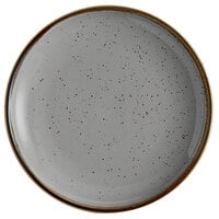Acopa Keystone 7 inch Granite Gray Stoneware Coupe Plate - 24/Case