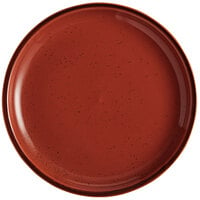 Acopa Keystone 8 1/2 inch Sedona Orange Stoneware Coupe Plate - 24/Case