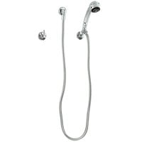 Zurn Elkay Z7000-HW8 Temp-Gard Handheld Shower with 60" Metal Hose, 24" Mounting Bar, and 2 Wall Hooks - 2.5 GPM