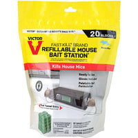 Victor Pest M923 Fast-Kill Refillable Mouse Bait Station - 20/Pack
