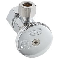 Zurn Z8804-XL-LR-PC Wheel Handle Angle Stops with Copper Risers 