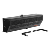 Schwank Breeze9 Series AC-1060-12-BK 60 inch Black Steel Electric Ambient Air Curtain with Magnetic Door Switch - 120V, 690W