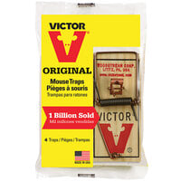Victor Pest M156 Original Metal Pedal Wood Mouse Trap - 4/Pack