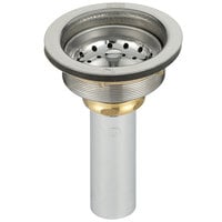 Zurn Z8741-SS 4 inch Stainless Steel Sink Drain with Basket Strainer and 4 inch Tailpiece