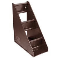 Vollrath 4830-01 Traex® Brown Self-Serve 3-Tier Condiment Holder Stand with Clips