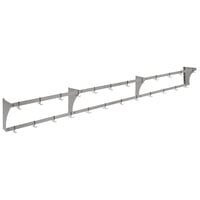 Eagle Group WM144APR Aluminum Wall-Mounted Pan / Pot Rack with Hooks - 144 inch