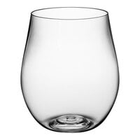 Visions 20 oz. Heavy Weight Clear Plastic Stemless Wine Glass - 16/Pack