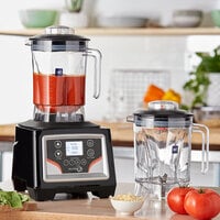 AvaMix BX1100E2J 3 1/2 hp Commercial Blender with Touchpad Control, Timer, Adjustable Speed, and Two 48 oz. Tritan Containers