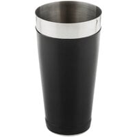 Tablecraft 10370 16 oz. Black Stainless Steel Cocktail Shaker Tin with Vinyl Coating