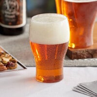 Visions 10 oz. Heavy Weight Clear Plastic Beer Glass - 16/Pack