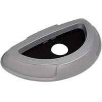 Toter HCC21-00GST Graystone Half Round Lid with Can Cutout for 21 Gallon Slimline Trash Cans
