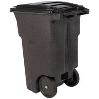 Toter ANA64-00BST 64 Gallon Brownstone Rotational Molded Wheeled Rectangular Trash Can with Lid