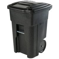 Toter ANA48-56599 48 Gallon Blackstone Rotational Molded Wheeled Rectangular Trash Can with Lid