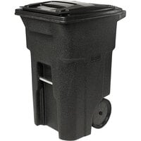 Toter ANA64-10548 64 Gallon Blackstone Rotational Molded Wheeled Rectangular Trash Can with Lid