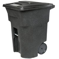 Toter ANA96-00BKS 96 Gallon Blackstone Rotational Molded Wheeled Rectangular Trash Can with Lid