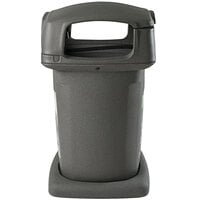 Toter 860GB-35865 60 Gallon Graystone Square Trash Can with Dome Top and Bag Holder Straps
