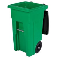 Toter ONA32-58235 Organics 32 Gallon Lime Green Rectangular Rotational Molded Rollout Cart with Lid