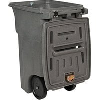 Toter CDA64-53877 64 Gallon Graystone Rectangular Wheeled Secure Document Management Cart with Barrel Lock Lid