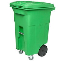 Toter ACG64-00LIM Organics 64 Gallon Lime Green Rectangular Caster Cart with Gasketed Lid