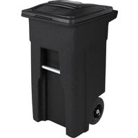 Toter 96 gal. Greenstone Trash Can with Smooth Wheels and Lid