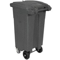 Toter CDC32-00GST 32 Gallon Graystone Rectangular Wheeled Secure Document Management Cart with Barrel Lock Lid