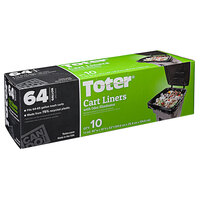 Toter GB064-08000 64 Gallon Black Trash Can Liner - 80/Case