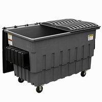 Toter FL020-U0MGY 2 Cubic Yard Graystone Front End Loading Mobile Trash Container / Dumpster (1000 lb. Capacity)