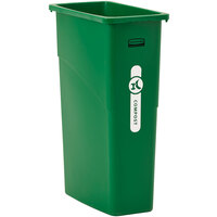 Rubbermaid 2060850 Slim Jim Legacy 23 Gallon Green Rectangular Compost Bin