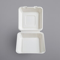 Fineline 42SH8 Conserveware 8 inch x 8 inch x 2 1/2 inch Bagasse Low Take-Out Container - 200/Case