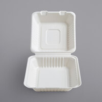 Fineline 42SHD8 Conserveware 8 inch x 8 inch x 3 1/8 inch Bagasse Deep Take-Out Container - 200/Case