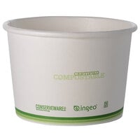 Fineline 42FC16 Conserveware 16 oz. PLA Lined Compostable Food Container - 500/Case