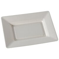 Fineline 42RCP75 Conserveware 7 1/2 inch x 5 1/2 inch Bagasse Rectangular Plate - 500/Case