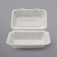 Fineline 42RHD96 Conserveware 9 inch x 6 inch x 3 1/8 inch Bagasse Deep Take-Out Container - 250/Case