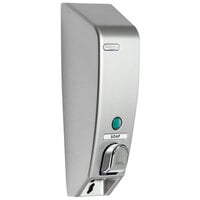 Dispenser Amenities 31134 Classic 14.5 oz. Satin Silver Wall Mounted Locking Bulk Amenity Dispenser