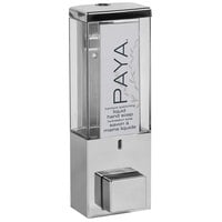 Dispenser Amenities 86144-PAYA iQon 13 oz. Chrome Wall Mounted Locking Shower Dispenser with Translucent Bottle and Paya Logo