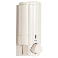 Dispenser Amenities 37170-SPBX Aviva 10 oz. Solid Vanilla Wall Mounted Locking Shower Dispenser with Bottle and Soapbox Logo