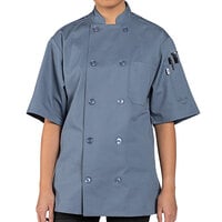 Uncommon Chef South Beach 0415 Unisex Steel Customizable Short Sleeve Chef Coat