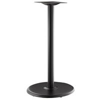 Lancaster Table & Seating Excalibur 22" Round Black Outdoor Table Base with Bar Height Column