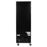 Avantco GDC-23-HC 28 3/8 inch Black Swing Glass Door Merchandiser Refrigerator with LED Lighting and Customizable Panel
