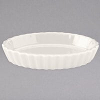 Hall China by Steelite International HL8530AWHA Ivory (American White) 6.5 oz. Fluted Souffle / Creme Brulee Dish - 24/Case