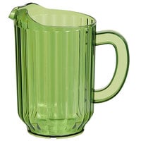 Choice 60 oz. Bamboo Green SAN Plastic Beverage Pitcher