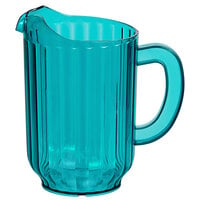 Choice 60 oz. Turquoise SAN Plastic Beverage Pitcher