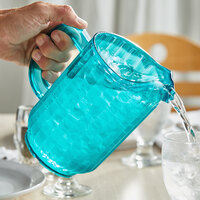Choice 60 oz. Turquoise SAN Plastic Beverage Pitcher