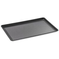 Vollrath 9002NSP Wear-Ever Full Size 18 Gauge Non-Stick 18 inch x 26 inch Wire in Rim Perforated Aluminum Bun / Sheet Pan