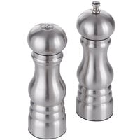 American Metalcraft PMSS62 6 inch Stainless Steel Salt Shaker and Pepper Mill Set