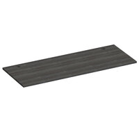 Hirsh Industries 23666 29 1/2 inch x 71 inch Weathered Charcoal Laminate Desk Worksurface