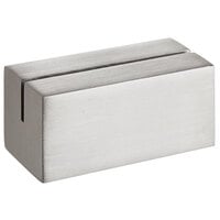 Front of the House BHO001BCZ23 1 1/2" x 3/4" x 3/4" Brushed Stainless Steel Card Holder